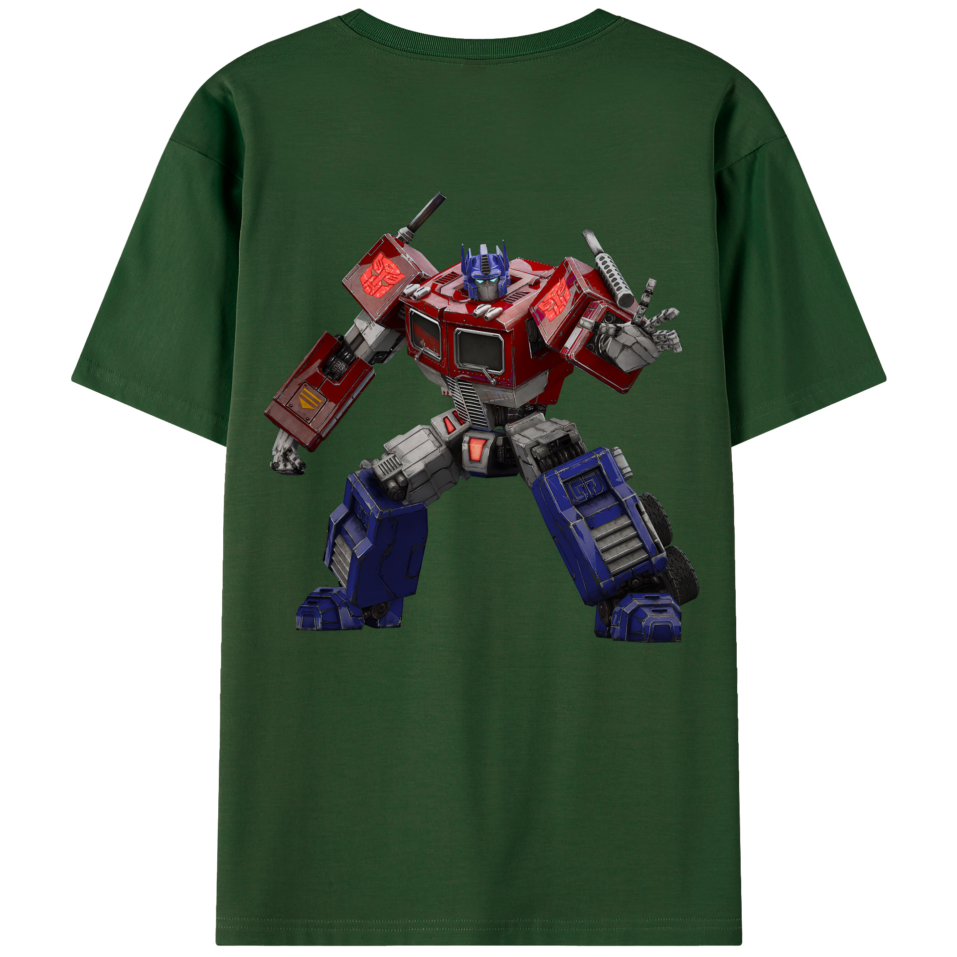 （画像用） Transformers トランスフォーマー 綿100％半袖Tシャツ（背面プリント）